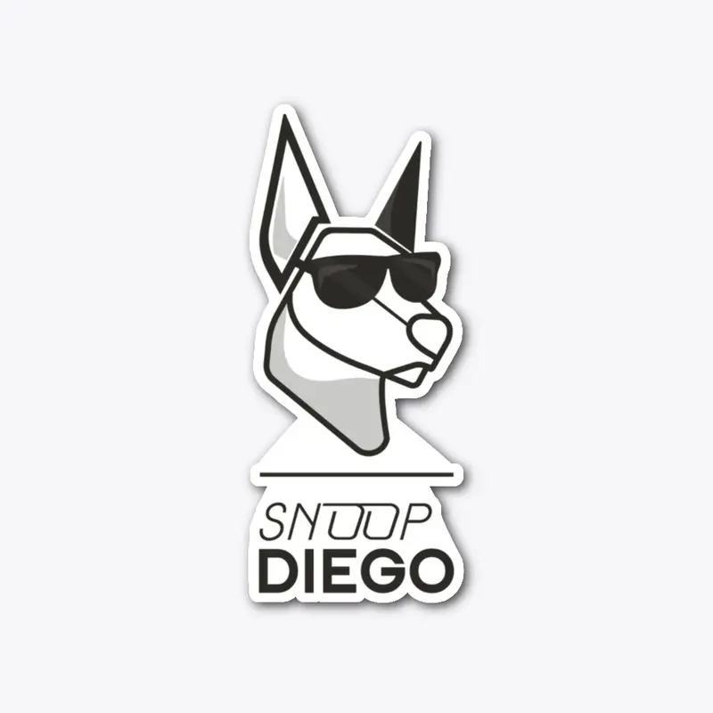 SnoopDiego - Logo Die-Cut Sticker Black